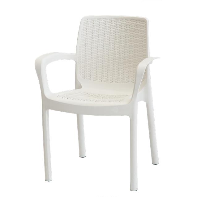 Silla Guinea Voss200 C/Apoyabrazos Blanca