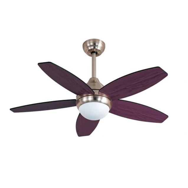 Ventilador De Techo Liliana 1.20 Mt/Luz/5 Aspas Rever Wengue-Haya/80w (VTHM315R)
