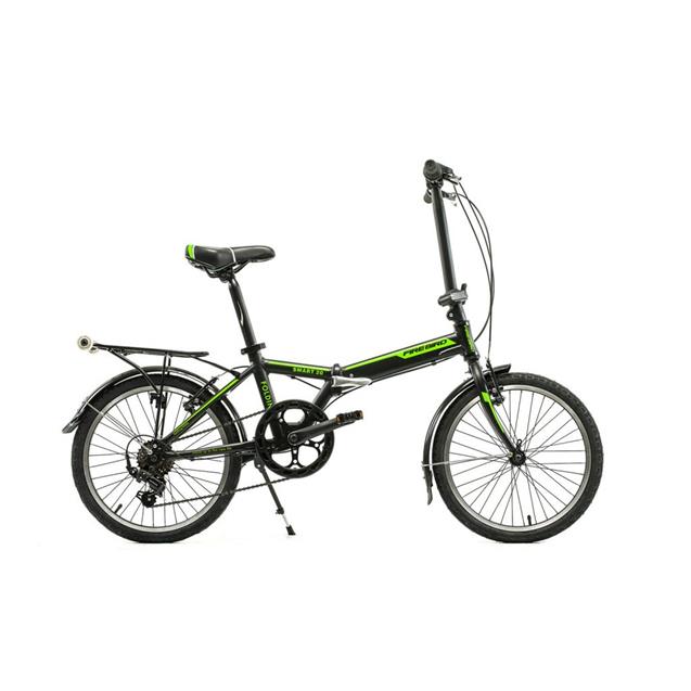 Bicicleta Halley Firebird Plegable  20"  6V Aluminio Disco Negro/Verde (BINFBPLEG)