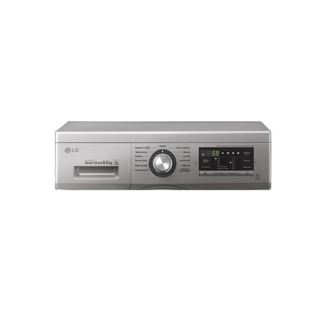 Lavarropas Lg Carga Frontal 8.5 Kg 1400 Rpm Inverter Silver (WM8516EE6)