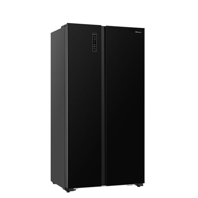 Heladera Hisense 516 Lts side by side Black Glass (RC67WSG) La Medica