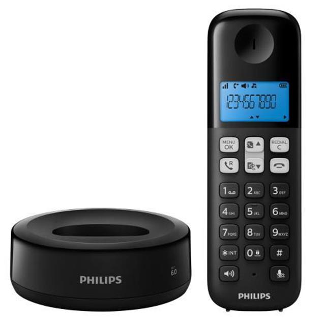 Teléfono Inalámbrico Philips Negro (D1311B/77)