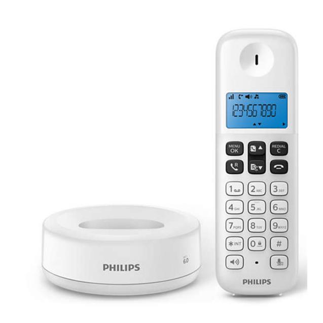 Teléfono Inalámbricos Philips Blanco (D1311W/77)