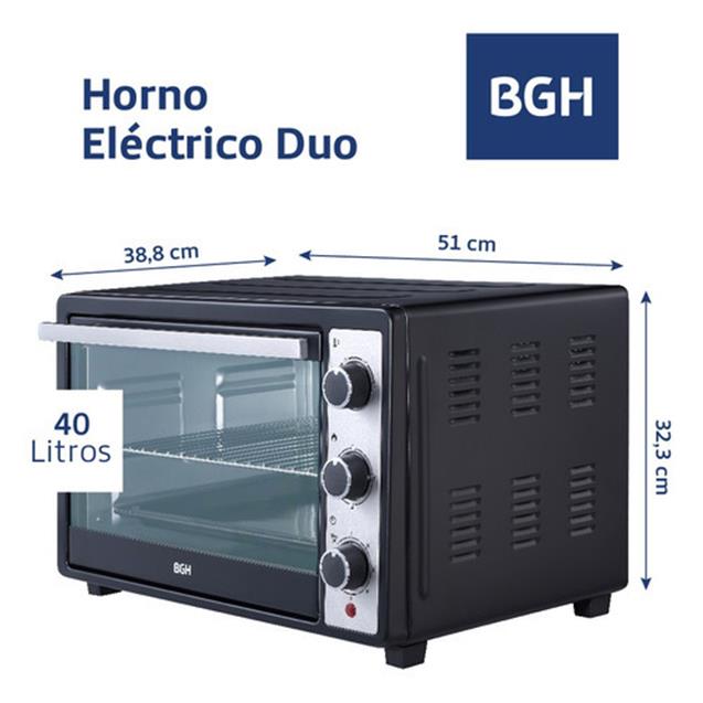 Horno Electrico Bgh Bhe40m23n Grill 40lts