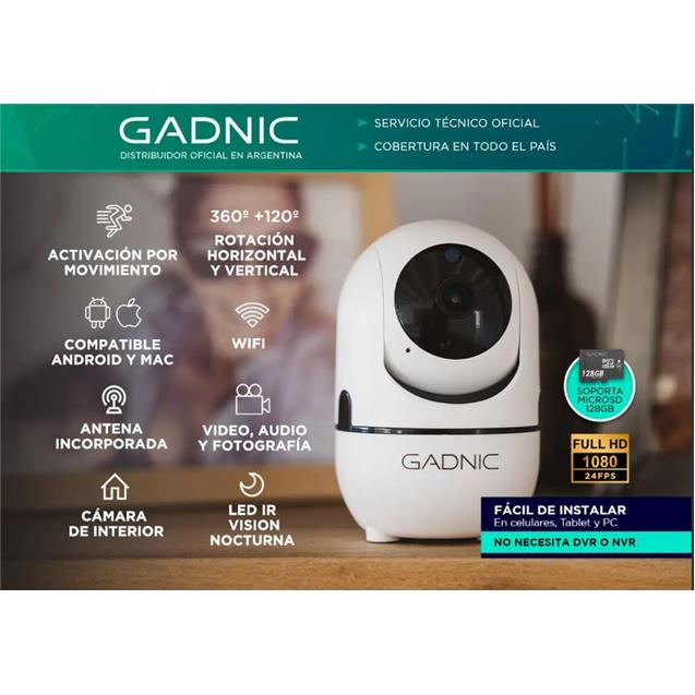 Camara Seguridad Gadnic Wifi Hd P2p00009 La Medica 