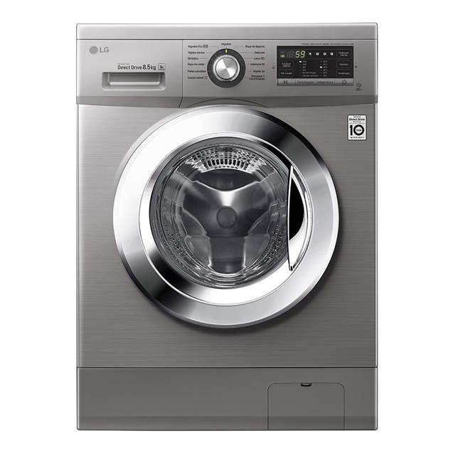 Lavarropas Lg Carga Frontal 8.5 Kg 1400 Rpm Inverter Silver (Wm8514ee6)