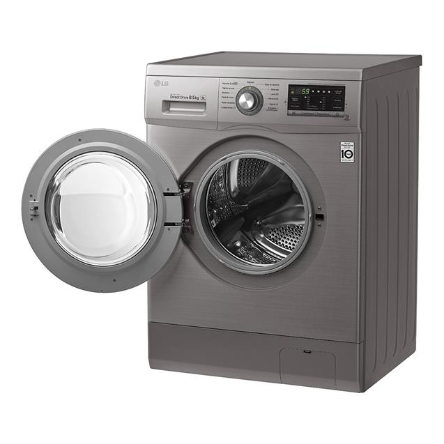 Lavarropas Lg Carga Frontal 8.5 Kg 1400 Rpm Inverter Silver (Wm8514ee6)