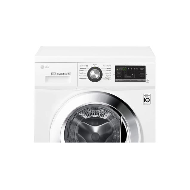 Lavarropas Lg Carga Frontal 8.5 Kg 1400 Rpm Inverter Blanco (Wm8514we6)