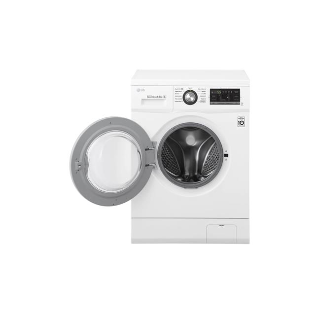 Lavarropas Lg Carga Frontal 8.5 Kg 1400 Rpm Inverter Blanco (Wm8514we6)