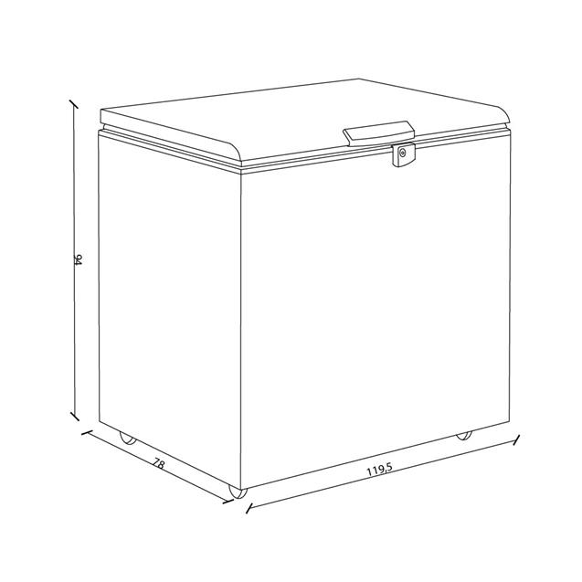 Freezer Whirlpool 414 lts Blanco (WHB42D1)