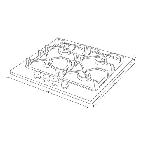 Anafe Whirlpool (Gma6422x) Inox