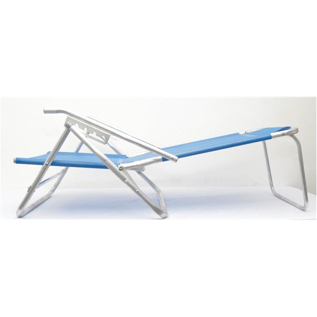 Reposera Aluminio Baja Descansar 5 Posiciones Azul Claro (80012)