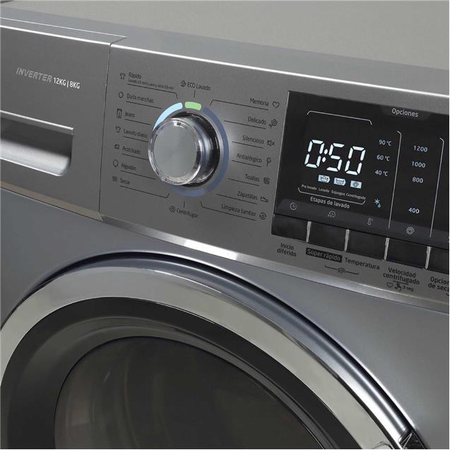 Lavasecarropas Midea 12/8 Kg 1200 Rpm Inverter (Wdlc312sar1)