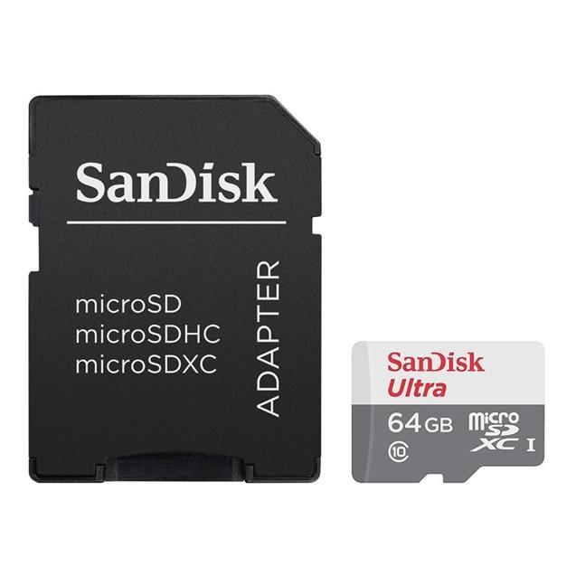 Tarjeta de Memoria Microsd Sandisk 64gb Adaptador Clase 10