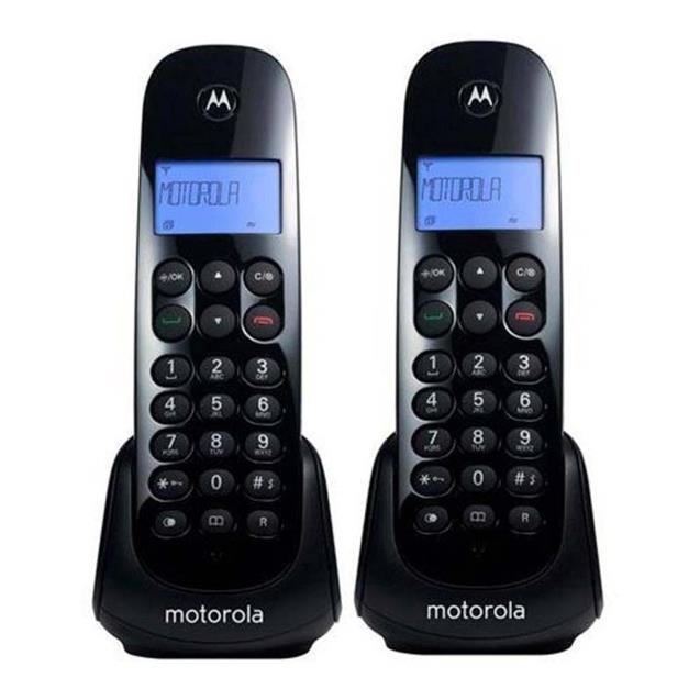 Telefono Inalambrico Doble Motorola Negro (Mom700-2)