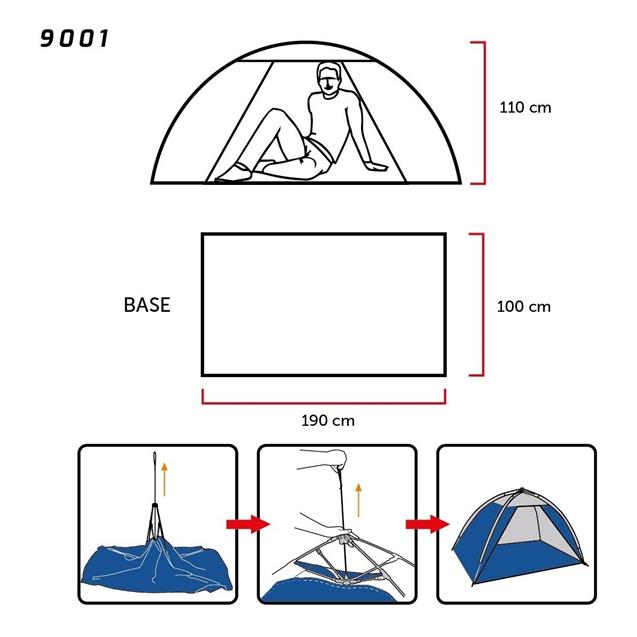 Carpa Outdoors 9001 Beach Summer Automatica Azul