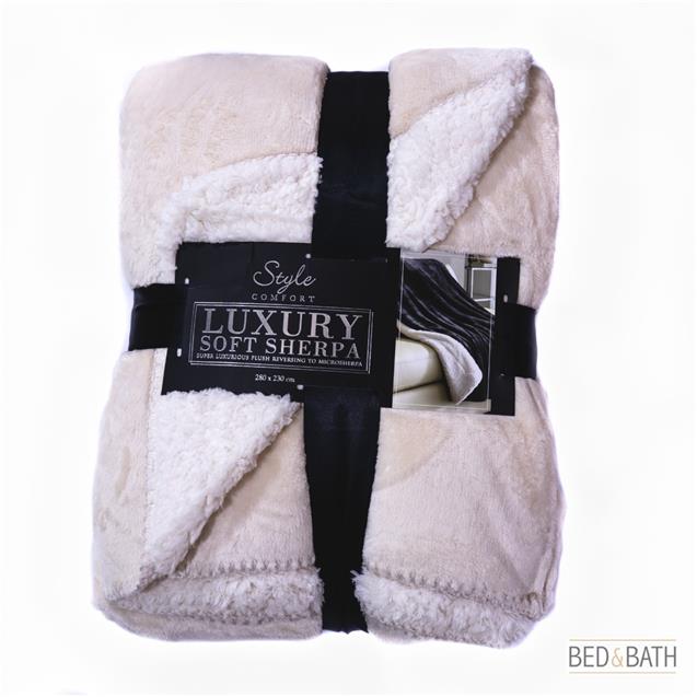 Manta Flannel Reversible Queen Natural (240X230)