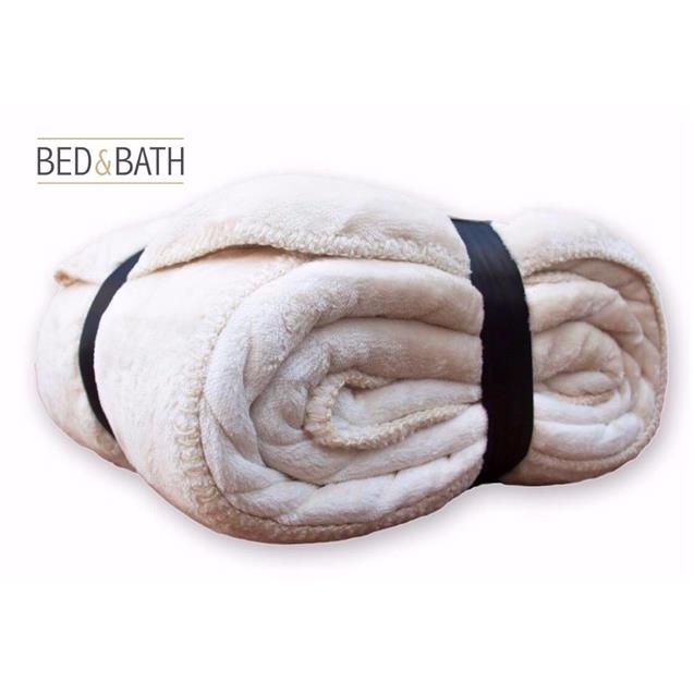 Manta Flannel Reversible Queen Natural (240X230)
