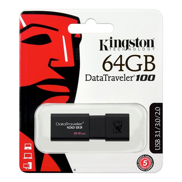 Pen Drive Kingston Dt100g3 Data Traveler 3.0  64 Gb