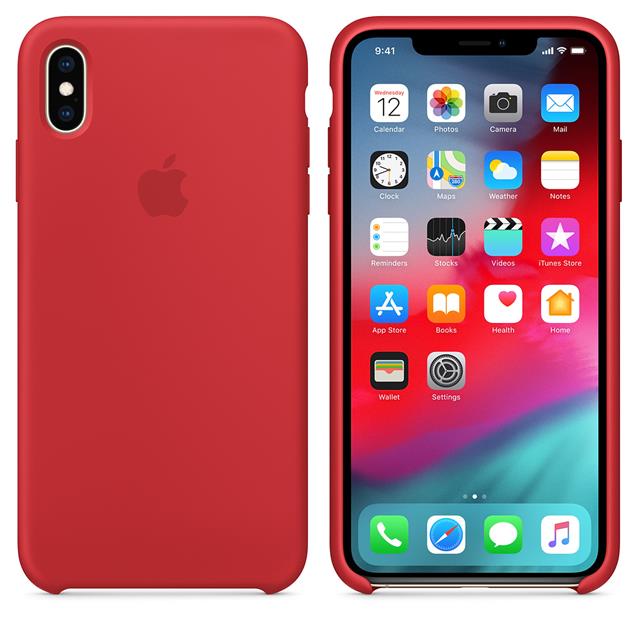 Funda Iphone XS Silicona Roja Original