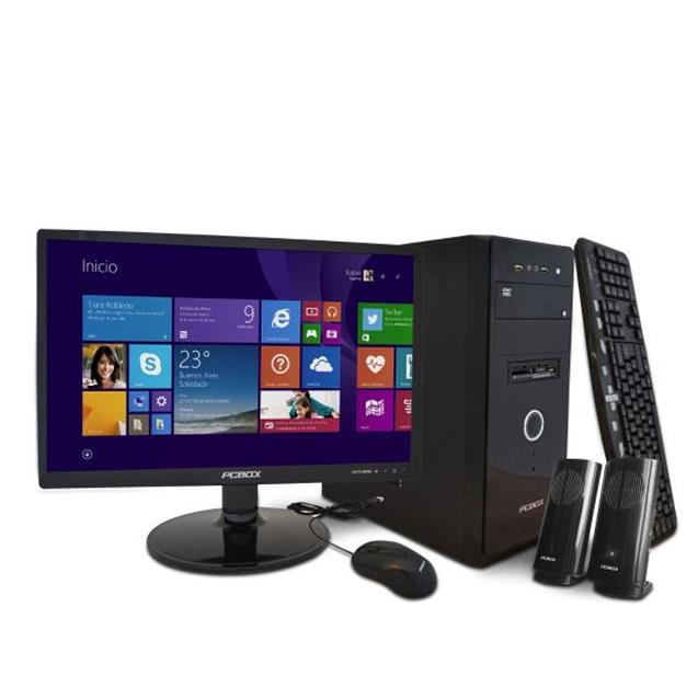 Pc Pcbox Intel Celeron 4gb 1tb Kit + Monitor 19 W10h