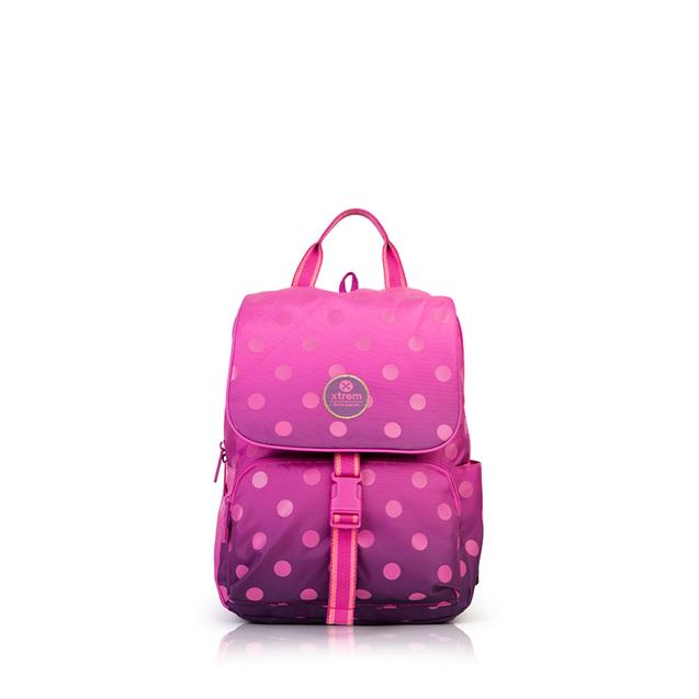 Mochila Xtrem Flap Fuchsia Dots