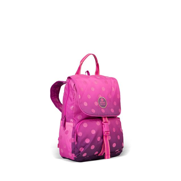 Mochila Xtrem Flap Fuchsia Dots
