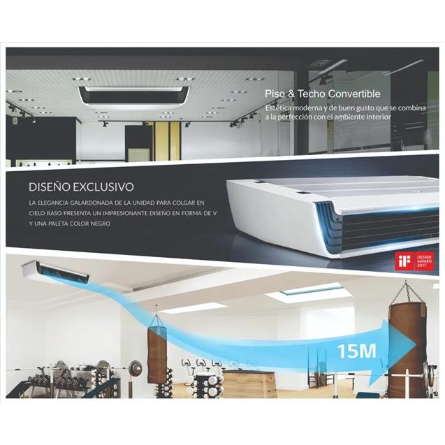 Split Lg Techo 15000 Fg Frio Calor 5tr Inverter