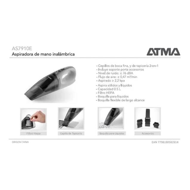 Aspiradora Atma (As7910n) De Mano Solidos/Liquidos
