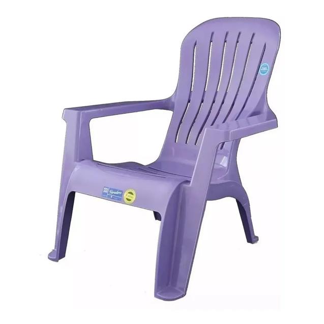 Juego De 4 Sillones Varadero Lavanda + Mesa Bari Color Lavanda