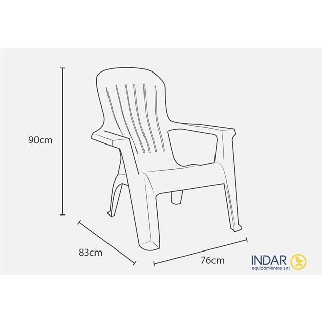 Juego De 4 Sillones Varadero Lavanda + Mesa Bari Color Lavanda