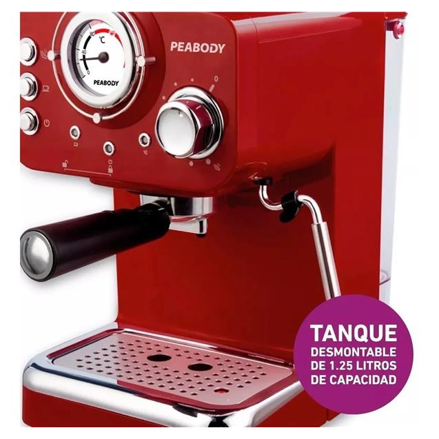 Cafetera Express Peabody Pece5003r 1 Lt 20 Bares