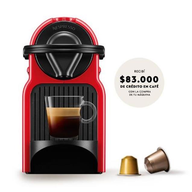 Cafetera Nespresso Inissia Red 0.7 Lts