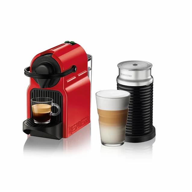 Cafetera Nespresso Inissia Red 0.7 Lts + Aeroccino3