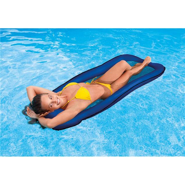 Colchoneta Inflable Intex Mesh Lounge Azul