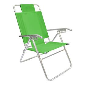 Reposera Aluminio Alta Descansar 5 Posiciones Verde (80017)