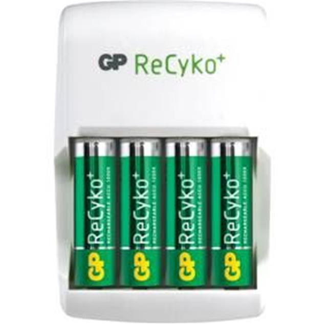 Cargador De Pilas Gp Recyko+ Usb/4 Pilas Aa 2700 Mah