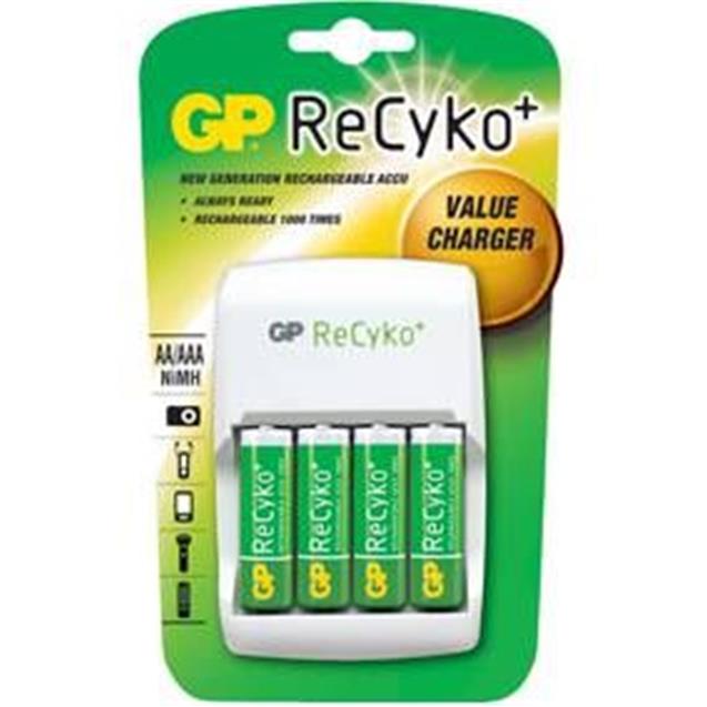 Cargador De Pilas Gp Recyko+ Usb/4 Pilas Aa 2700 Mah