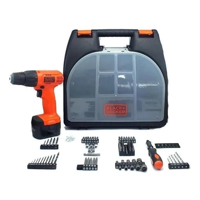 Taladro Black & Decker Inalambrico 10 Mm 12v + Accesorios (cd-121k100)