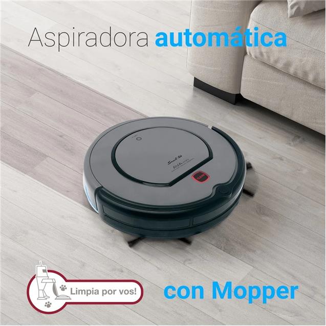 Aspiradora Robot Smart-Tek Ava Mini + Mopper Dark Grey