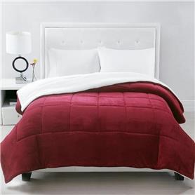 Acolchado Luxury Twin Corderito Bordo (1.70x2.30)