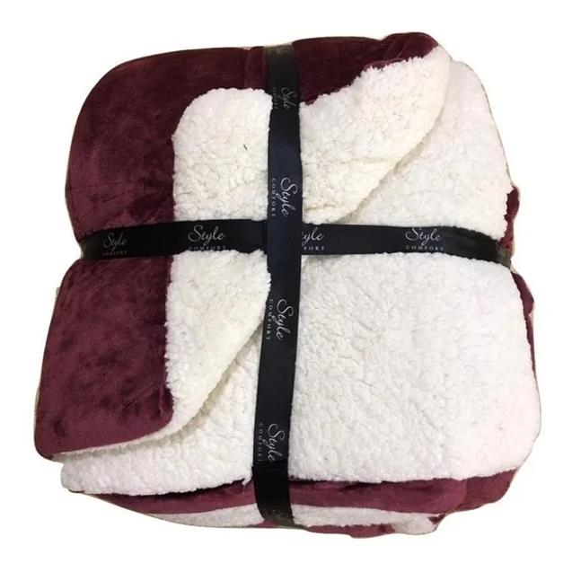 Acolchado Luxury King Corderito Bordo (2.80X2.30)