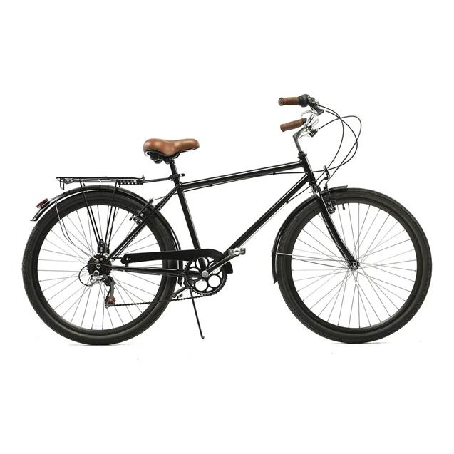 Bici Halley Vintage R26 6 velocidades con Portaequipaje Negro (19105-6vh)