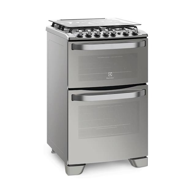 Cocina Electrolux 56cm Acero Doble Horno Electrica/Gas (56dxq)