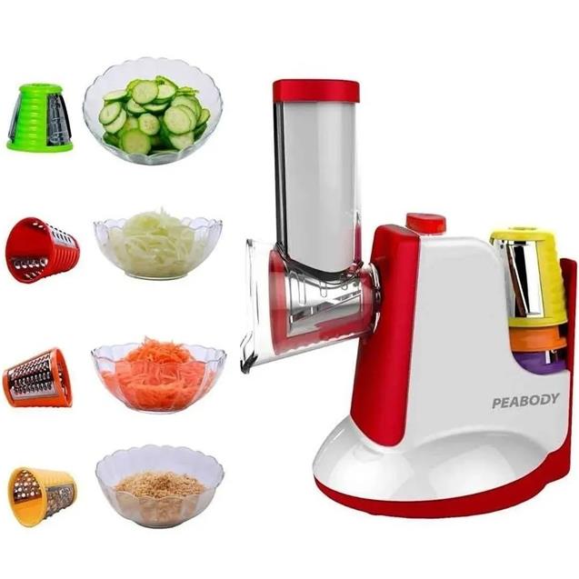 Rallador Peabody (Pesim326r) 5 Cortes + Acc Smoothie Helado Rojo