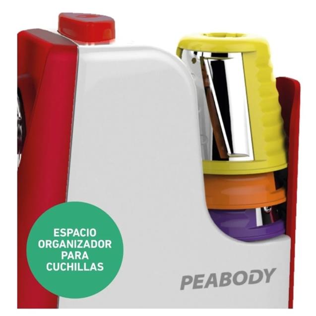 Rallador Peabody (Pesim326r) 5 Cortes + Acc Smoothie Helado Rojo