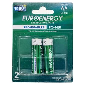 Pilas Euroenergy AA 2500mah X2