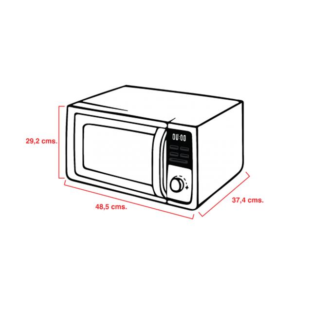 Microondas Atma 23 lts Grill Digital Silver (MD1823GN)