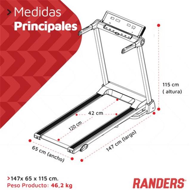 Cinta Motorizada Randers con Inclinación Hasta 110kg (ARG-462)