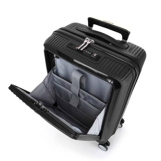 Valija American Tourister Curio 20" Tsa Negro Apertura Frontal Rígido (13108310411)